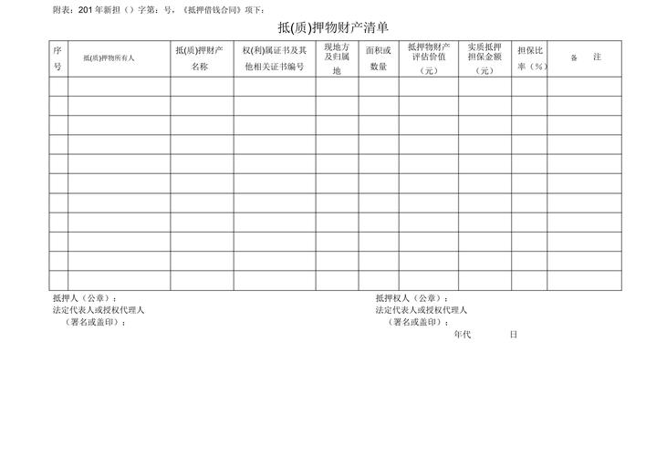 法院抵押物拍卖款分配明细表