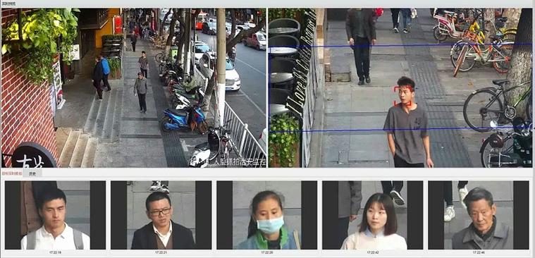 智慧安防暗光人脸抓拍效果对比图