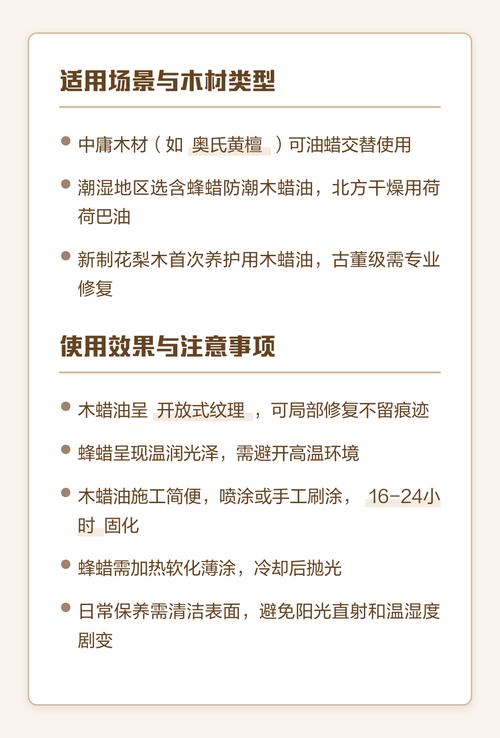 木蜡油与蜂蜡保养家具对比