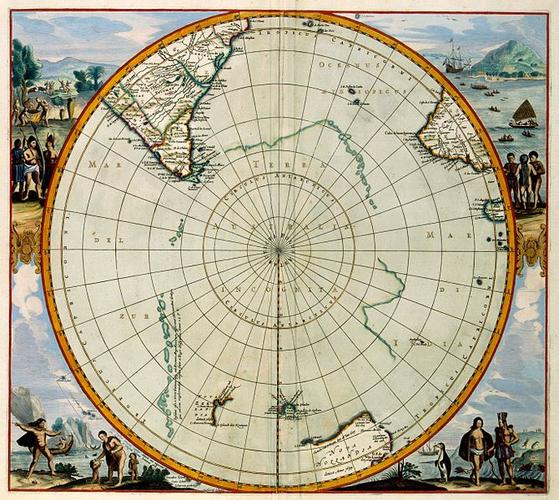 1729年赫尔曼·莫尔地图上的未知之地Terra Incognita