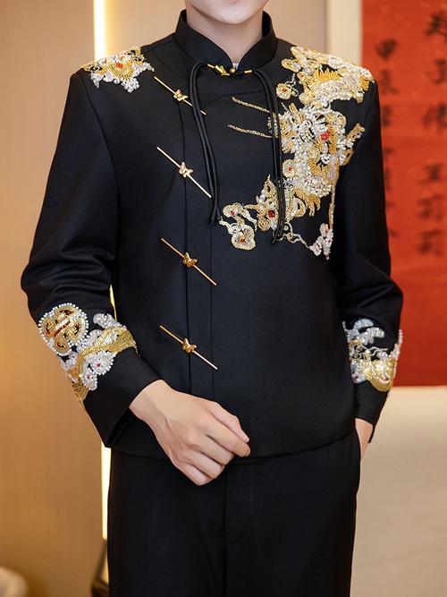 新郎中山装:穿出东方儒雅气,别让庸俗剪裁毁了你的人生照片-婚庆网