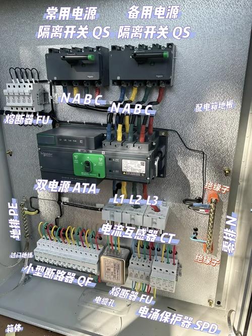 工业交换机双电源冗余接线实物图