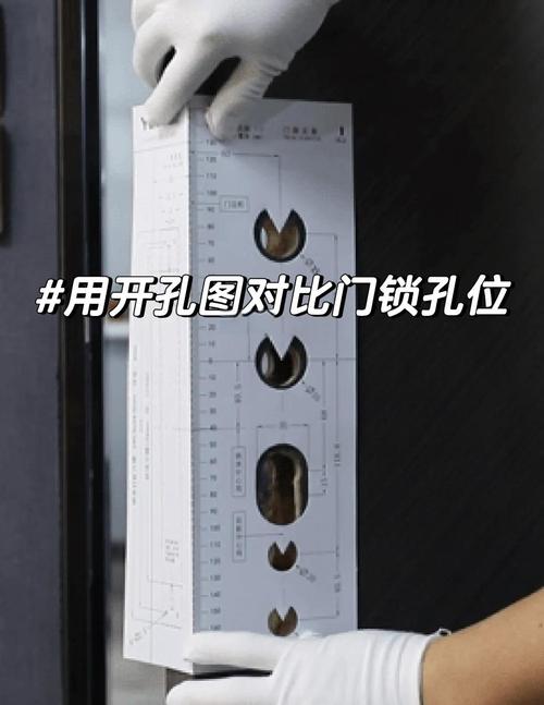 智能门锁开孔定位施工示意图