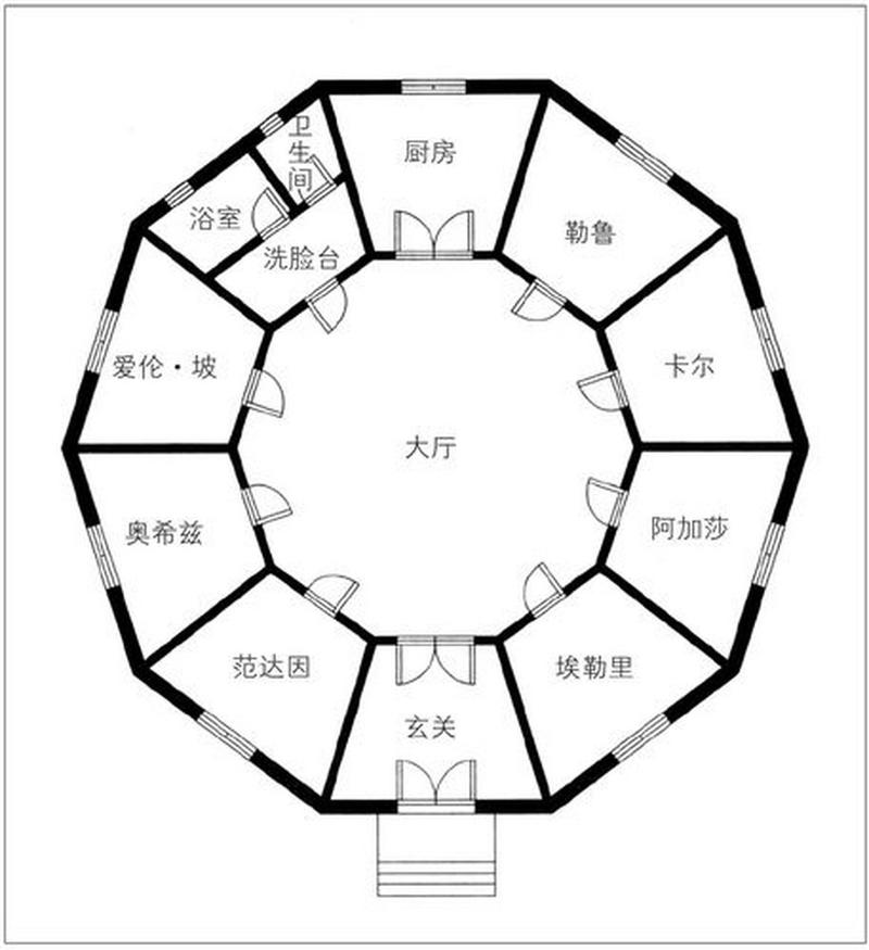 绫辻行人十角馆建筑草图与谋杀现场推理