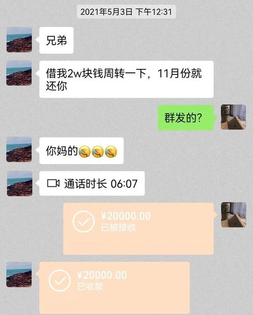微信聊天记录中子女承认借款的对话截图