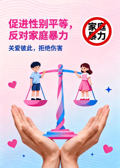反家庭暴力法公益宣传海报