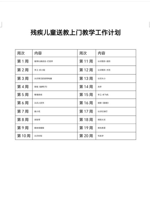 特殊教育送教上门个别化训练方案图示