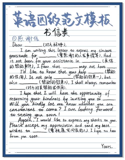英文书信格式称呼与结束语对应关系图