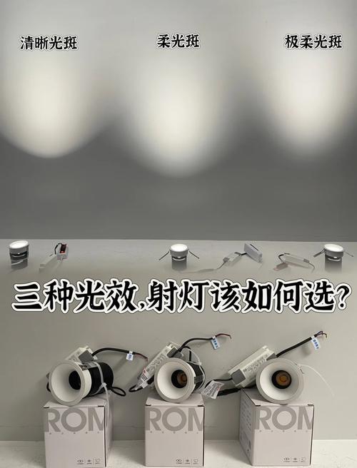 劣质射灯与优质射灯光斑对比实拍