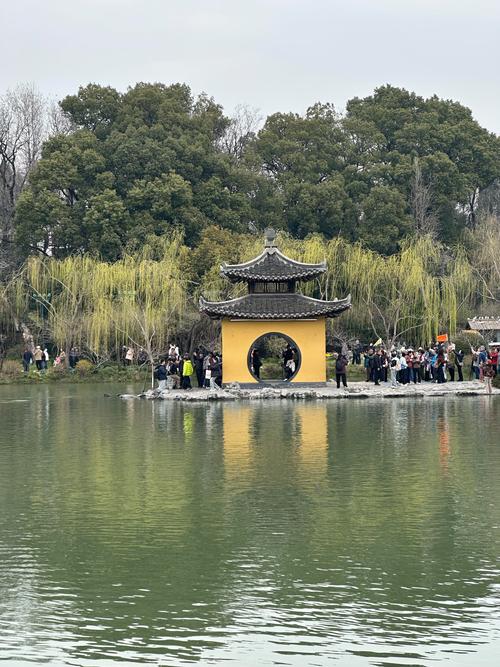 扬州瘦西湖南大门春柳入口实景