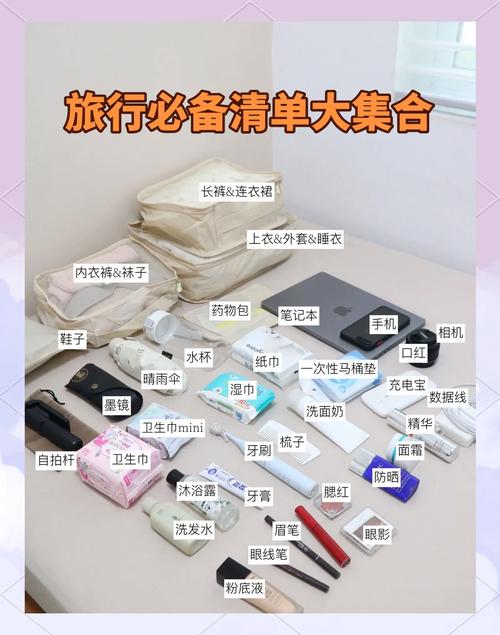 蜜月旅行行李箱打包必备物品清单照片