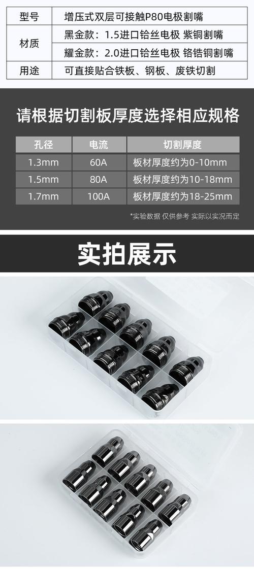 等离子切割原厂副厂电极喷嘴对比图