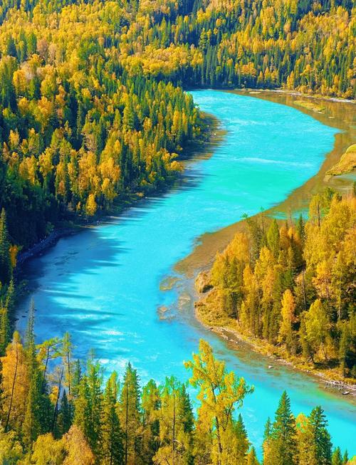 新疆喀纳斯湖三湾秋景