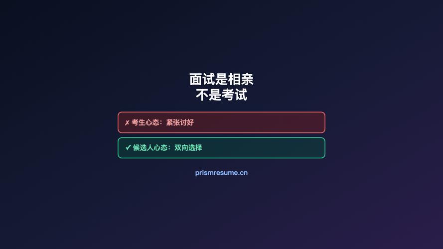💡 面试:不是考试,是相亲