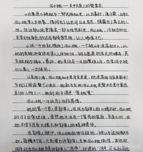 小说角色人物小传写作示例