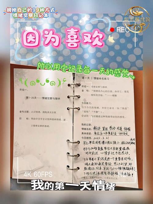 记录负面情绪的随身私密笔记本实拍