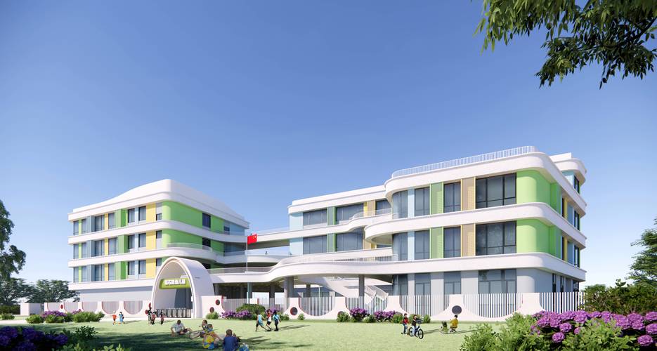 城市社区新建公办幼儿园外观图