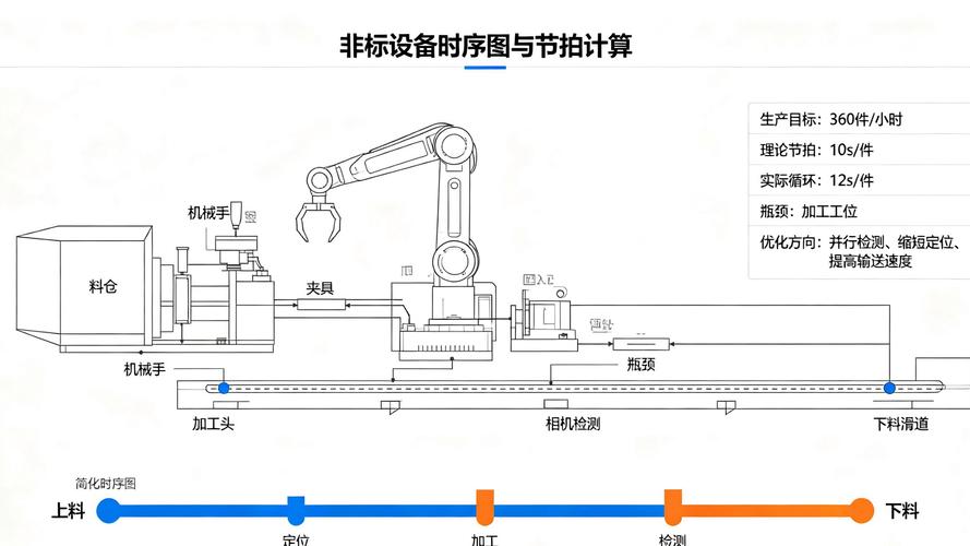 工业工程师用摄像机拍摄生产线瓶颈工位时间分析