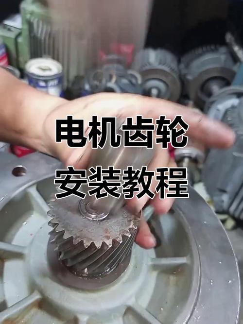 拆解的减速电机内部齿轮啮合痕迹对比