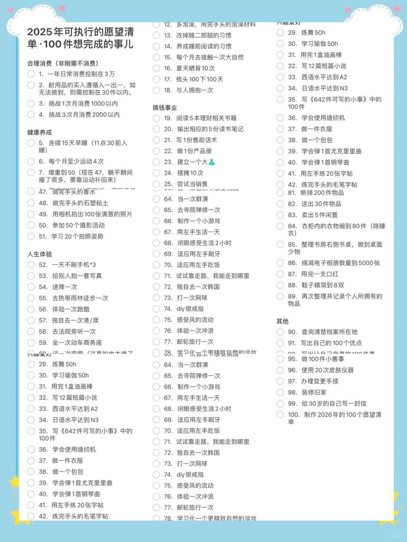 个人成就事件清单模板示例