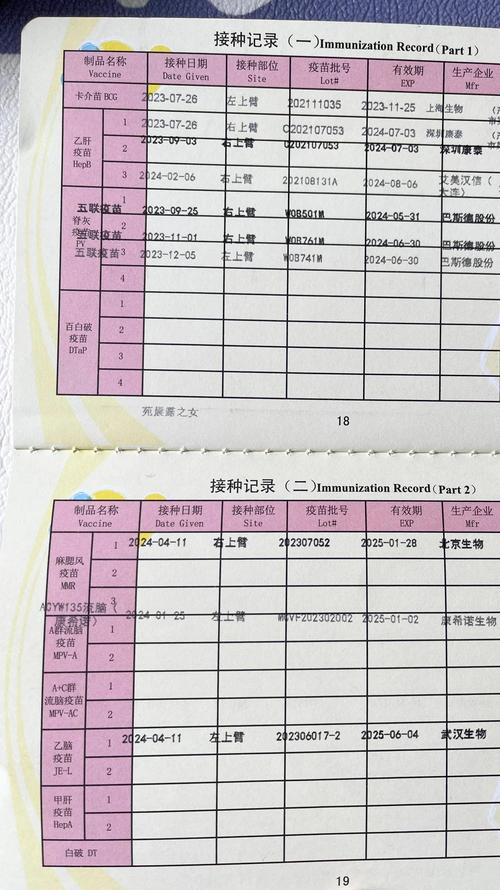 爸爸在手机备忘录记录孩子疫苗接种后反应