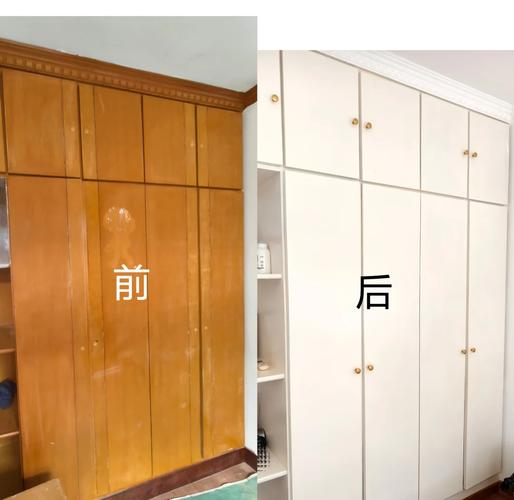 旧房翻新旧衣柜改色家具涂装完成效果图