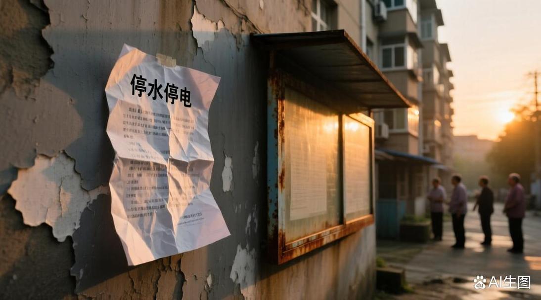 业主欠物业费被物业停水停电现场