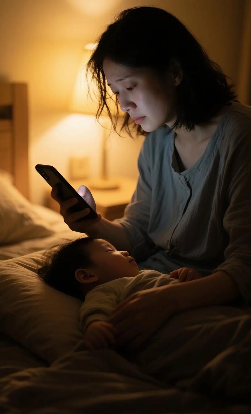 城市孩子独自玩耍母亲在旁看手机