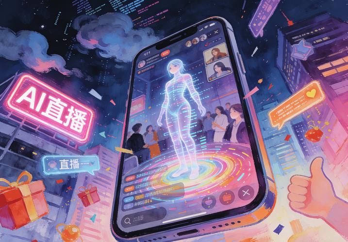 元宇宙虚拟人直播互动场景