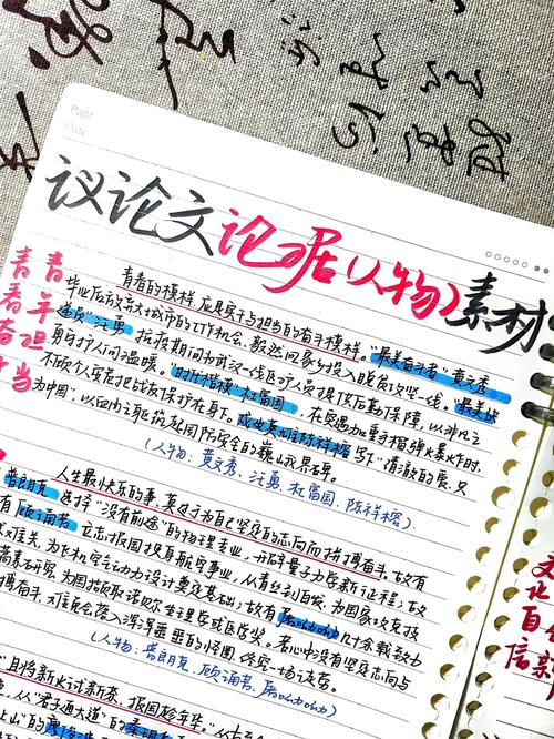 小学生写议论文摘抄的名人论据笔记本实拍