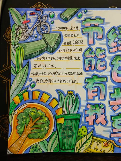 中学生围坐讨论社区环保方案手绘海报