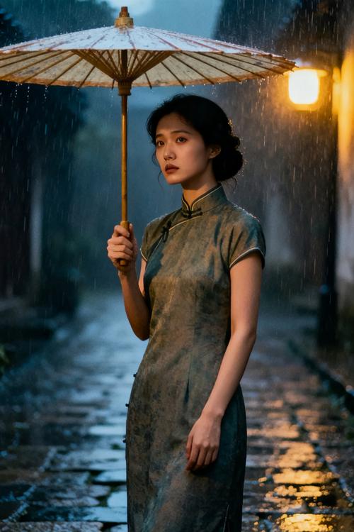 雨中古镇的狼狈：妆花了反而更出片