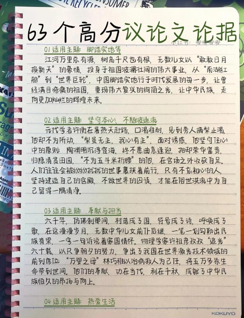 学生议论文只挑有利论据的草稿实拍