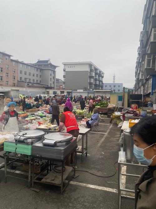 蔡甸早市菜摊