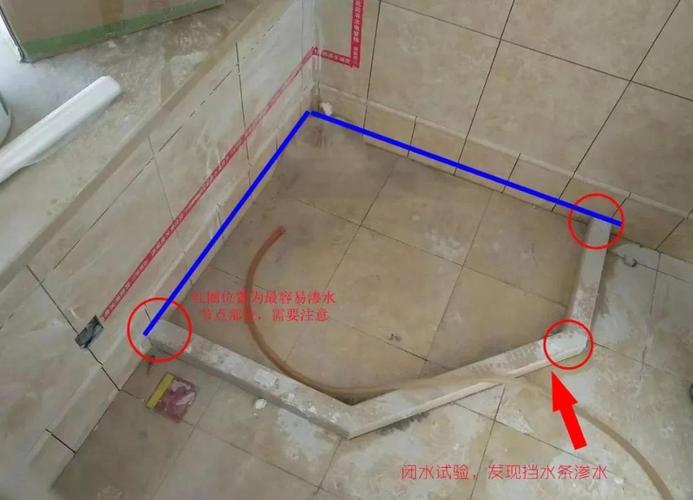 卫生间挡水条预埋施工细节图