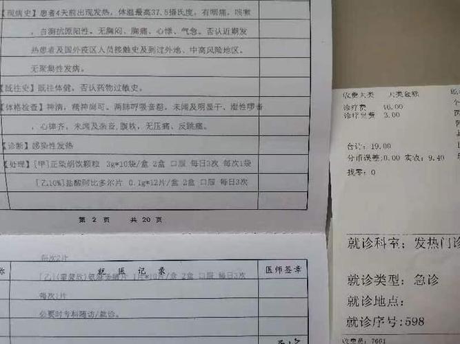 整理好的门诊病历资料和收费单据收纳夹