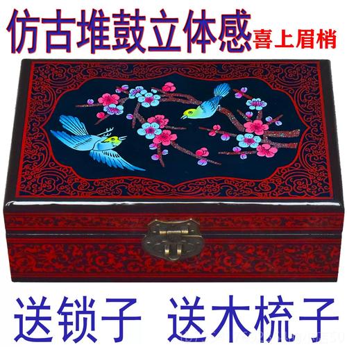 平遥民间收藏的民国时期描金推光漆嫁妆盒