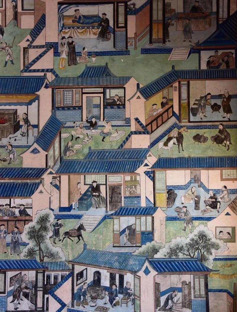 火灾后损毁的清代文保祠堂壁画