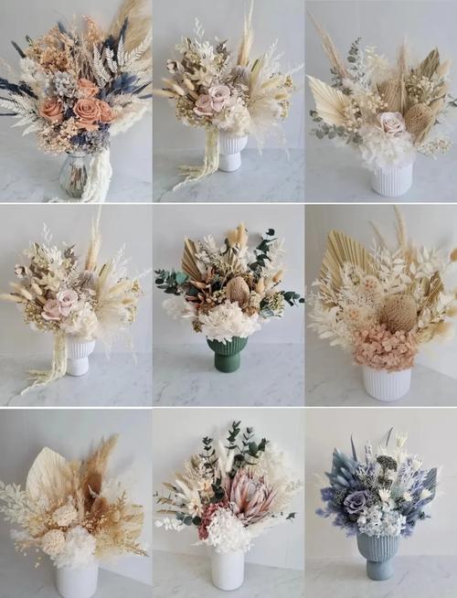 天然风干花束无染色材料