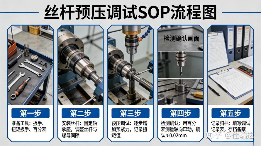 机床滚珠丝杠预压间隙检测现场图