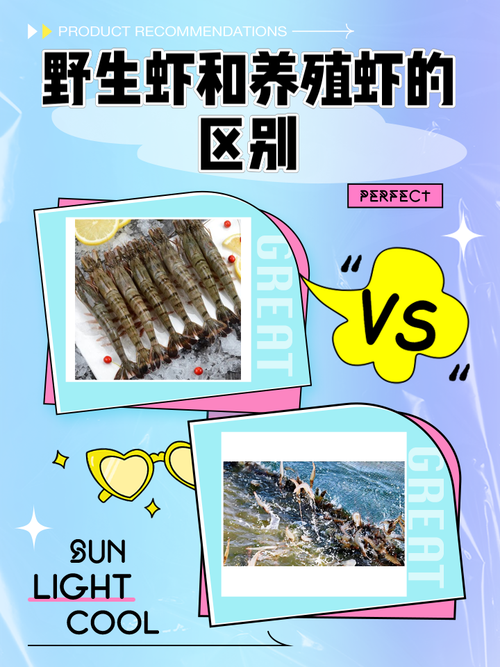 超市生鲜区野生与养殖海产标识对比图