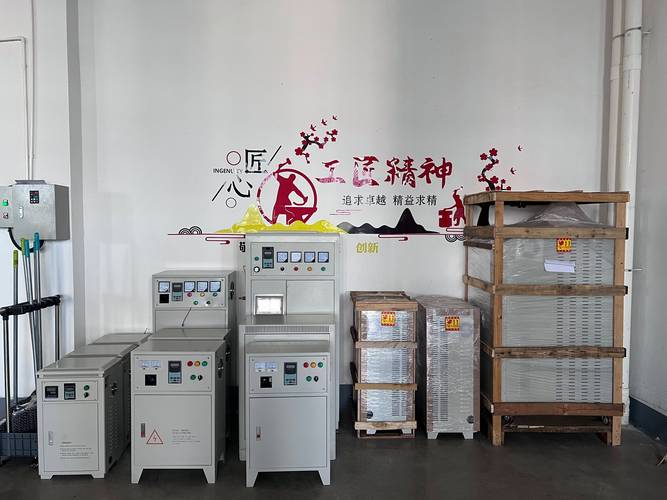 感应加热设备成品待发货厂区图