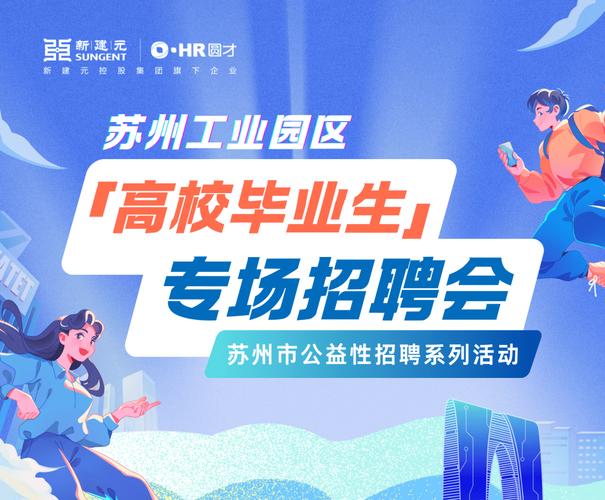 应届毕业生求职招聘会热门岗位海报