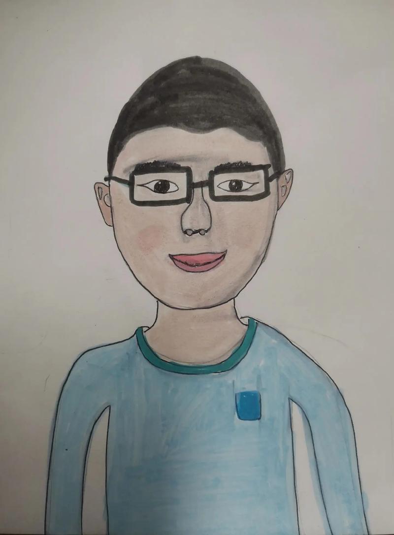 小学教室开学第一课学生互相画肖像活动