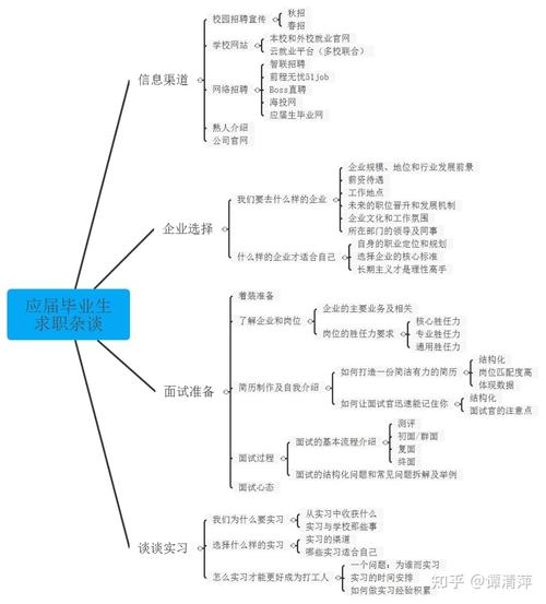 应届生求职出路选择思维导图