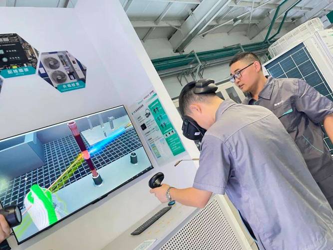 工业虚拟现实焊工培训现场图