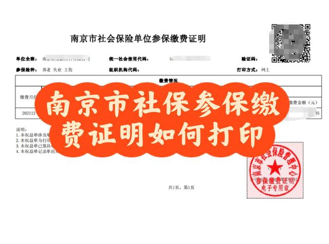 南京社保官方APP个人参保证明截图