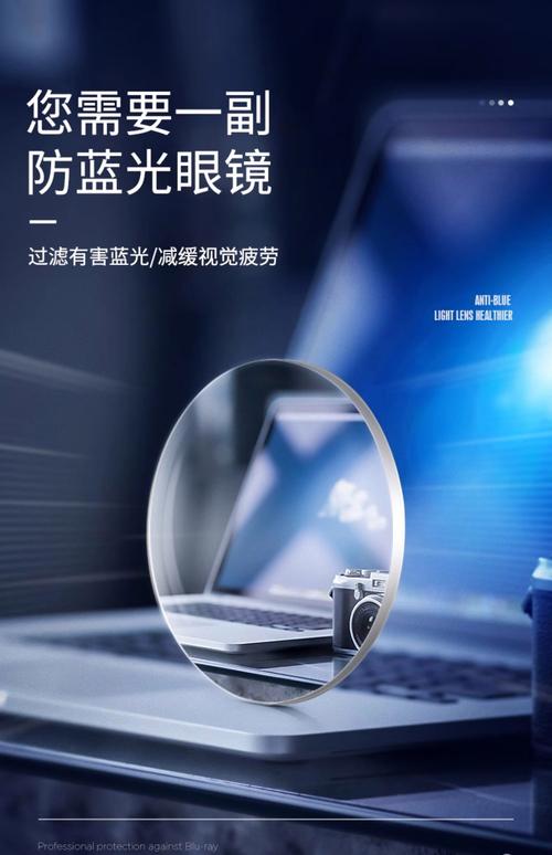 国货防蓝光眼镜年轻化线上宣传海报