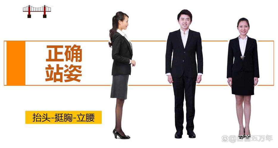 正确站姿站立办公示意图