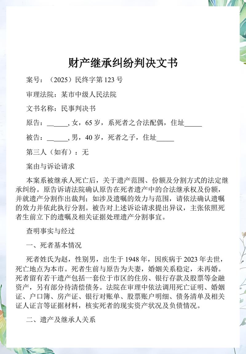 胎儿继承权纠纷裁判文书统计数据表